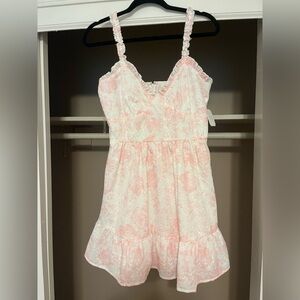 Alter’d State Floral Pink and White Mini Sundress